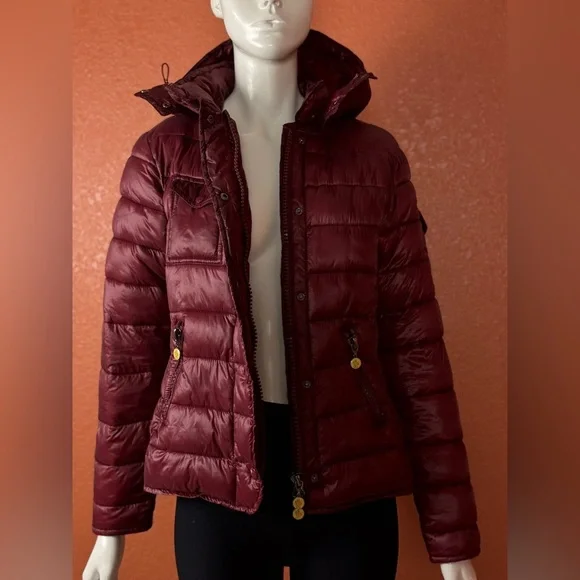 Moncler Deep Red Puffer Jacket - Picture 14 of 17